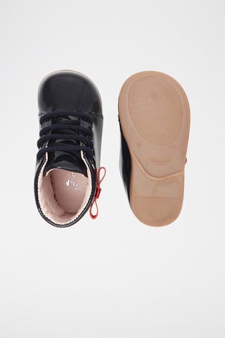 Lakleren Enkellaarzen - Zwart