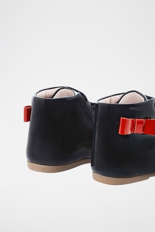 Lakleren Enkellaarzen - Zwart