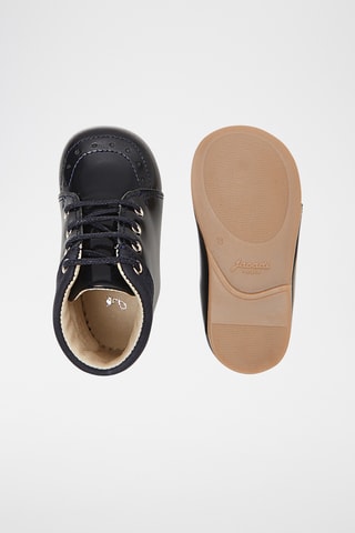 Lakleren Enkellaarzen - Marineblauw