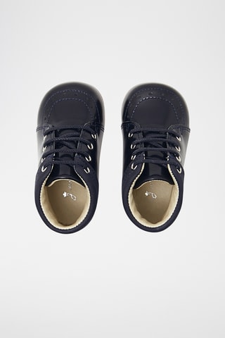 Lakleren Enkellaarzen - Marineblauw