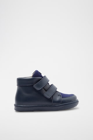 Hoge Leren Sneakers - Marineblauw