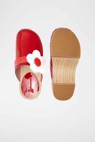 Lakleren Muiltjes met Hak - Rood