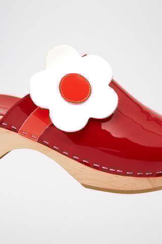 Lakleren Muiltjes met Hak - Rood