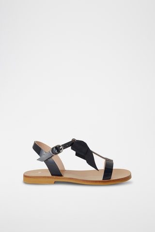 Lakleren Sandalen - Zwart