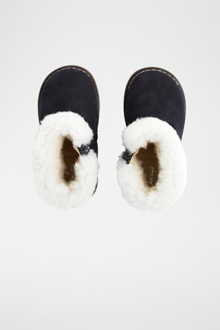 Gevoerde Splitnubuck en Leren Boots - Zwart 