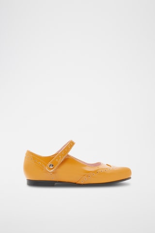 Leren Ballerina's - Oranje