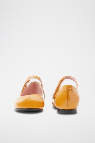 Leren Ballerina's - Oranje
