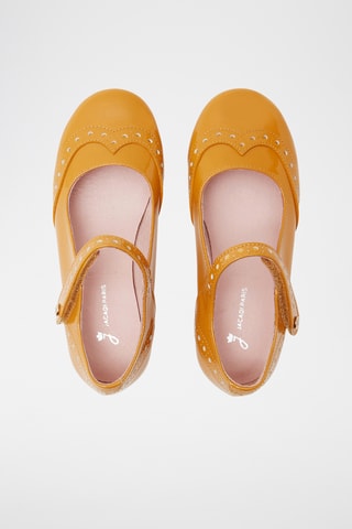 Leren Ballerina's - Oranje