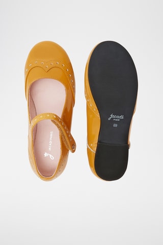 Leren Ballerina's - Oranje