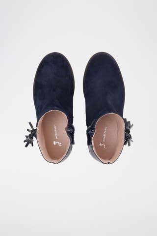 Leren Enkellaarzen - Marineblauw