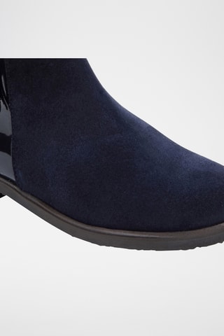 Leren Enkellaarzen - Marineblauw