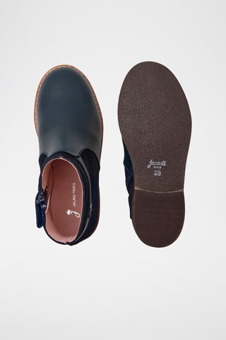 Leren Enkellaarzen - Marineblauw