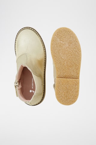 Leren Enkellaarzen - Goudkleurig