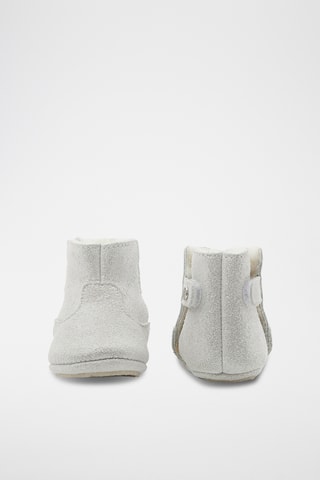 Gevoerde Nubuck Pantoffels - Lichtgrijs 