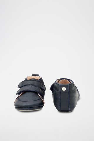 Leren Pantoffels - Marineblauw