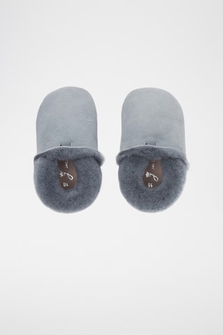 Gevoerde Schapenwollen Pantoffels - Grijs