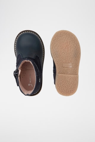 Leren Enkellaarzen - Marineblauw