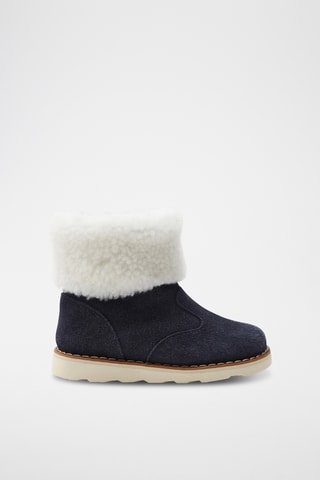 Gevoerde Nubuck en Schapenwollen Boots - Donkerblauw
