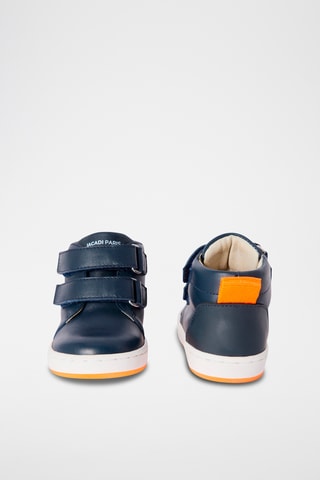 Hoge Leren Sneakers - Marineblauw