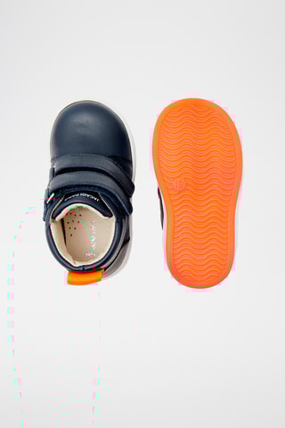 Hoge Leren Sneakers - Marineblauw