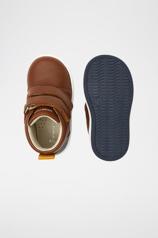 Hoge Leren Sneakers - Lichtbruin