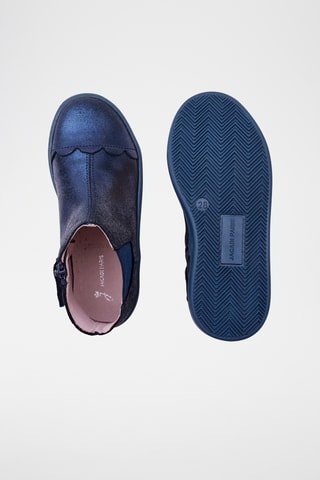 Leren Enkellaarzen - Marineblauw