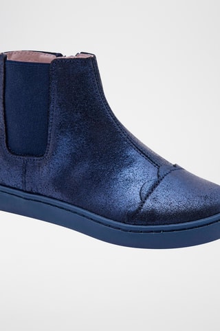 Leren Enkellaarzen - Marineblauw