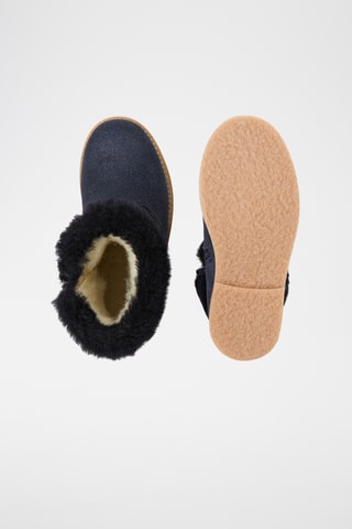 Gevoerde Nubuck Enkellaarzen - Marineblauw