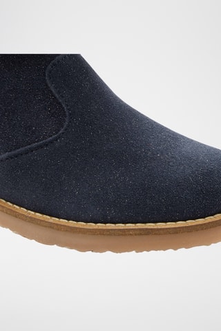 Gevoerde Nubuck Enkellaarzen - Marineblauw