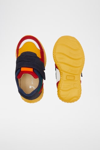 Nubuck Sneakers - Rood en Donkergrijs