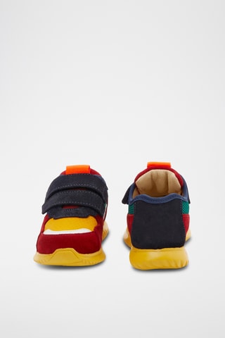 Nubuck Sneakers - Rood en Donkergrijs