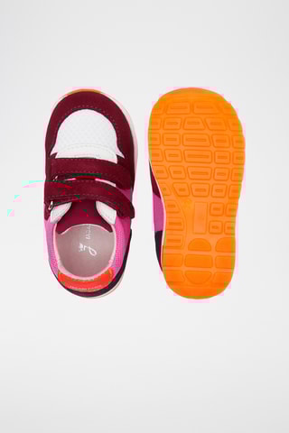 Nubuck Sneakers - Bordeauxrood en roze