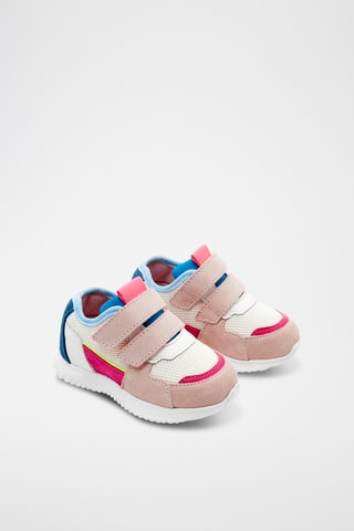 Nubuck Sneakers - Poederroze en wit