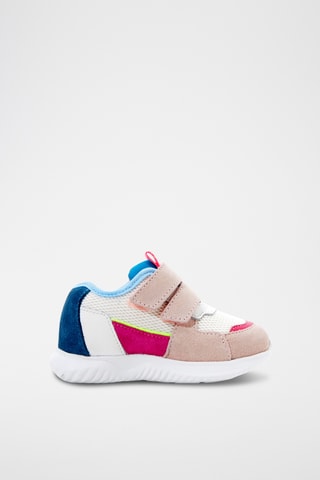 Nubuck Sneakers - Poederroze en wit