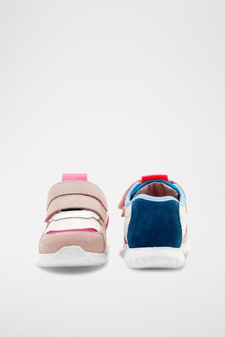 Nubuck Sneakers - Poederroze en wit