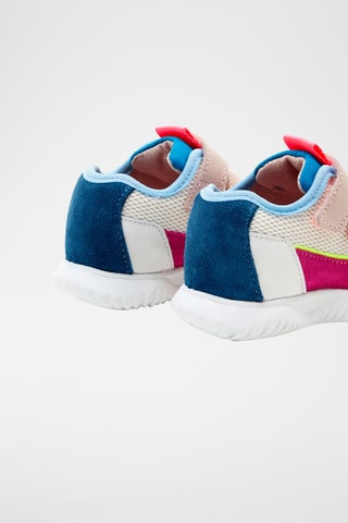 Nubuck Sneakers - Poederroze en wit