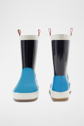 Regenlaarzen - Petrolblauw en Zwart