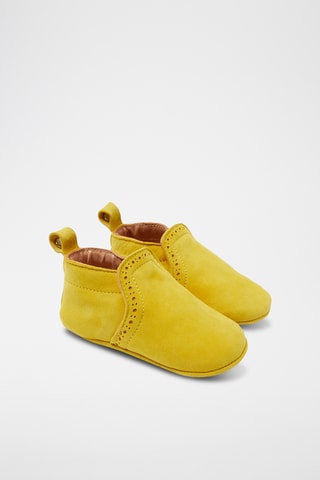 Nubuck Pantoffels - Mosterdgeel