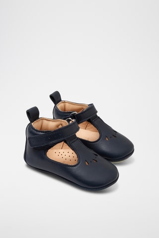 Leren Pantoffels - Marineblauw