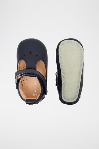 Leren Pantoffels - Marineblauw