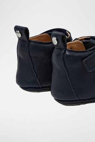 Leren Pantoffels - Marineblauw