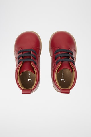 Leren Boots - Bordeauxrood en Zwart