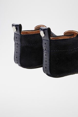 Nubuck Pantoffels - Zwart en Donkergrijs