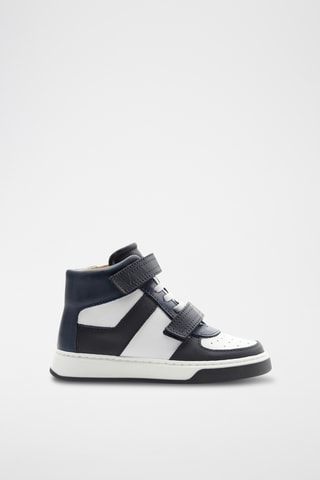Hoge Leren Sneakers - Zwart en Wit