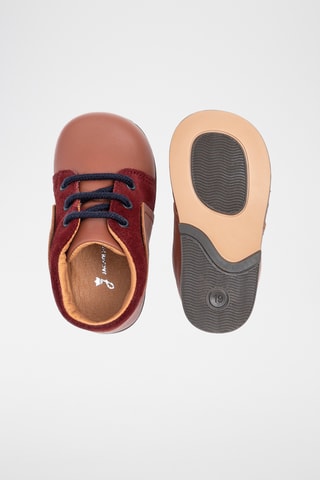 Leren Boots - Camel en bordeauxrood