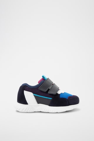 Leren Sneakers - koningsblauw en zwart