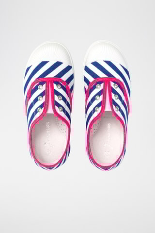 Slip-ons - Wit en Marineblauw