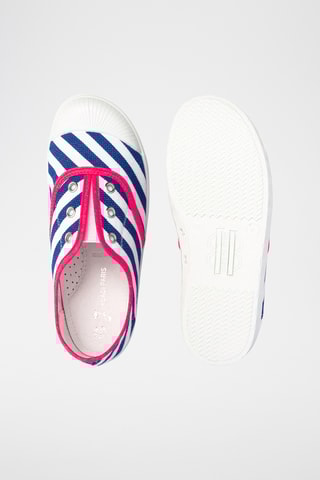 Slip-ons - Wit en Marineblauw