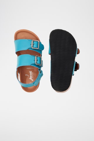 Leren Sandalen - Turquoise
