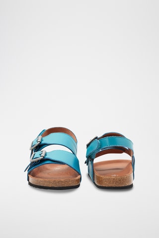 Leren Sandalen - Turquoise